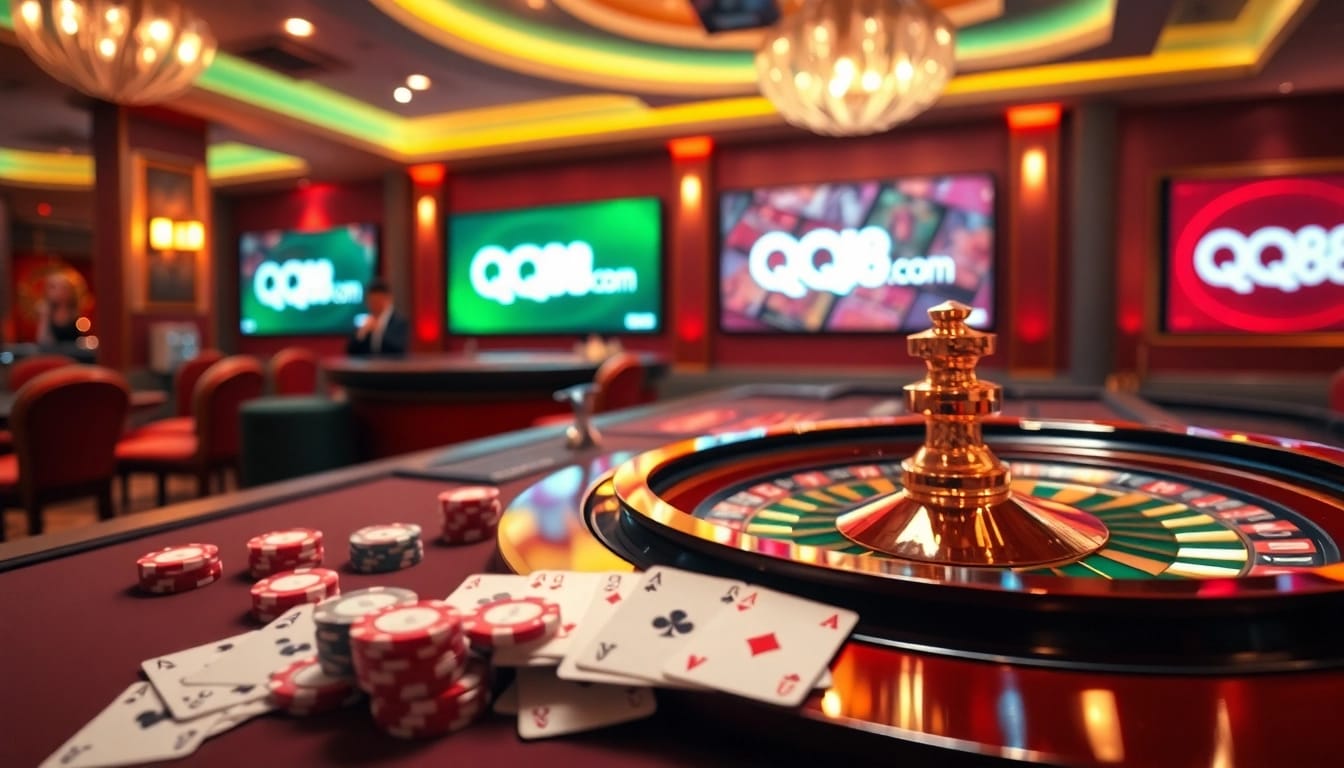 Experience premium gambling at qq88 com with a vibrant, high-stakes casino setup.
