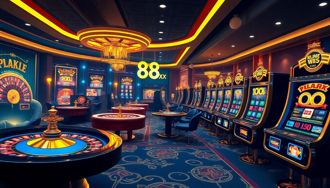 Exciting online casino interface showcasing the vibrant 88xx gaming experience.