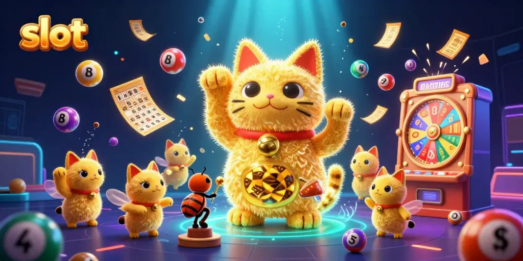 Immerse in the thrilling world of slot games with vibrant symbols and colors dynamically depicted.