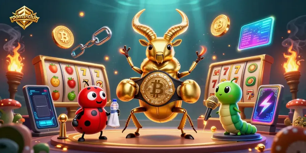Rasakan pengalaman menawarkan permainan yang mengasyikkan di rooms-club dengan gulungan slot dan simbol keberuntungan.