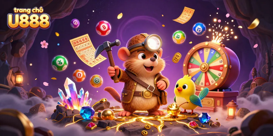 Engage with the thrilling world of trang chủ U888 as the treasure hunter mole and his canary companion discover riches amidst dynamic game elements.