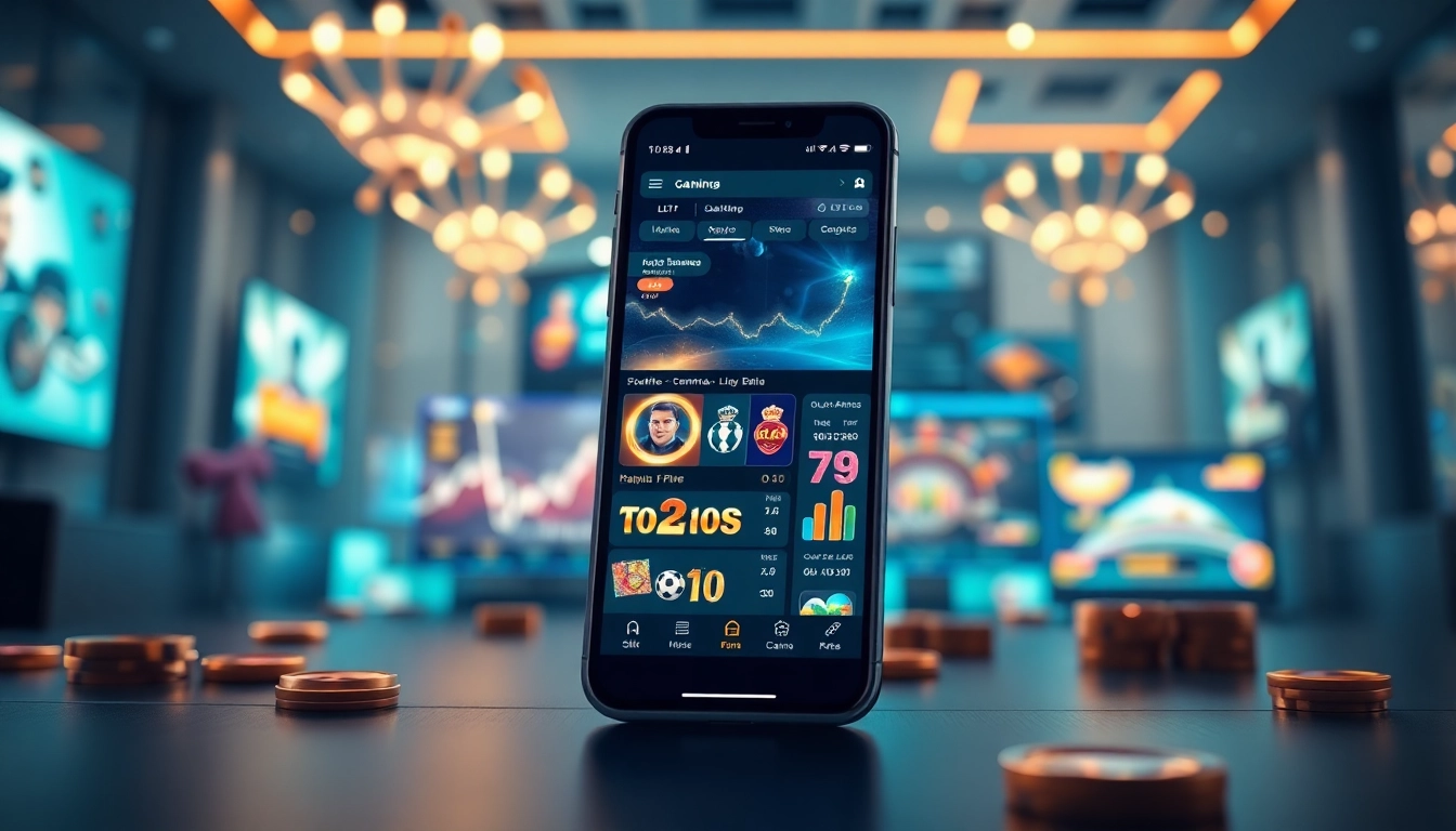 Engaging digital scene depicting online gaming interface at https://789winn.clothing/ showcasing sports betting and casino games.