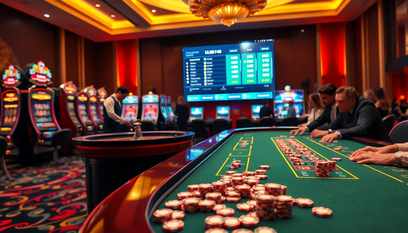 Engaging gameplay at https://u888-01.in.net/ showcasing vibrant slot machines and exciting roulette tables.