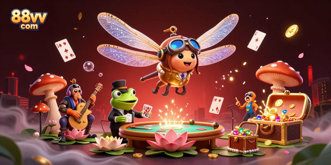 Experience the excitement of 88vv com with dynamic gaming elements showcasing a vivid casino scene.