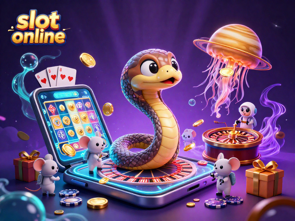 Engage with slot online excitement as astronaut mice bet on Saturn's roulette ring.