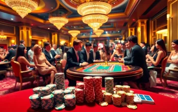 Engaged players strategizing at a vibrant poker table, showcasing keonhacai gaming excitement.