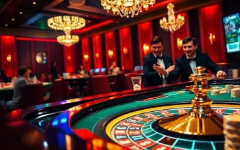 Players placing bets at a 33win online casino table featuring a roulette wheel and poker chips.