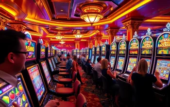 Players celebrating wins on slot gacor machines in a stylish casino.