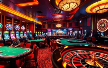 Kuwin features a vibrant casino with poker tables and slot machines, inviting players for an exciting gaming experience.