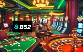 Exciting scene of B52 casino featuring vibrant gaming tables and action.