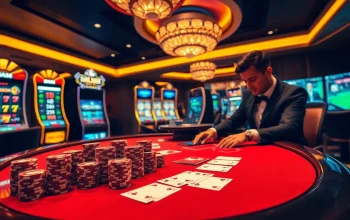 Betting chips and cards enhancing gameplay at Nhà cái uy tín hàng đầu châu Á casino table