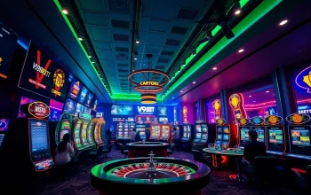 Dynamic gaming view of V9bet casino, with players enjoying diverse options in a vibrant setting.