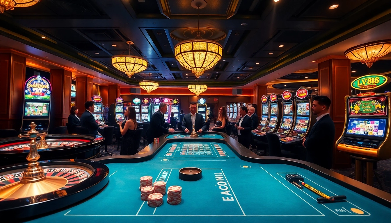 Experience the thrill of luxury gambling at LV88 with exciting casino action, vibrant slot machines, and friendly dealers.