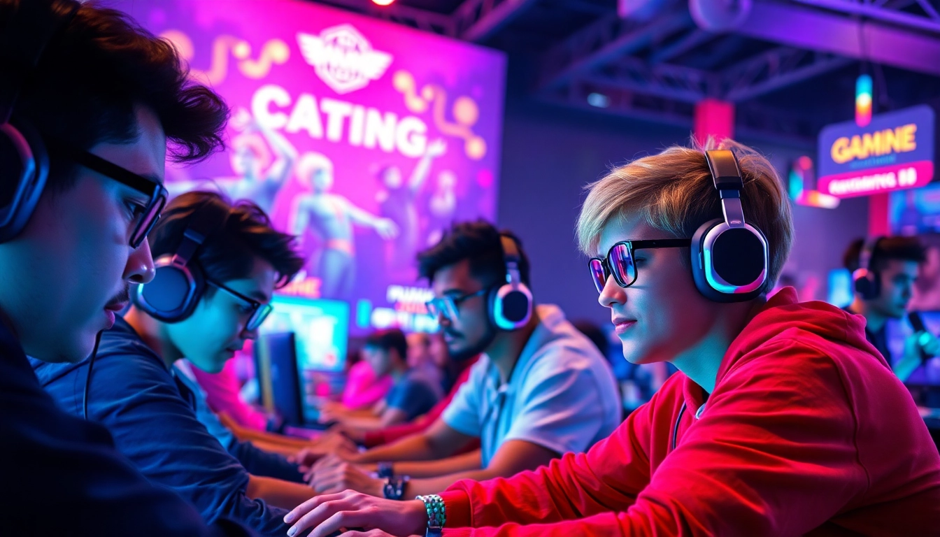 Higame gaming event with diverse players in an energetic atmosphere showcasing competition.